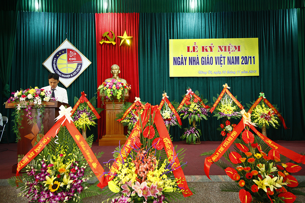 Thư cảm ơn của trường Cao đẳng Công nghiệp và Xây dựng nhân ngày nhà giáo Việt Nam 20-11 