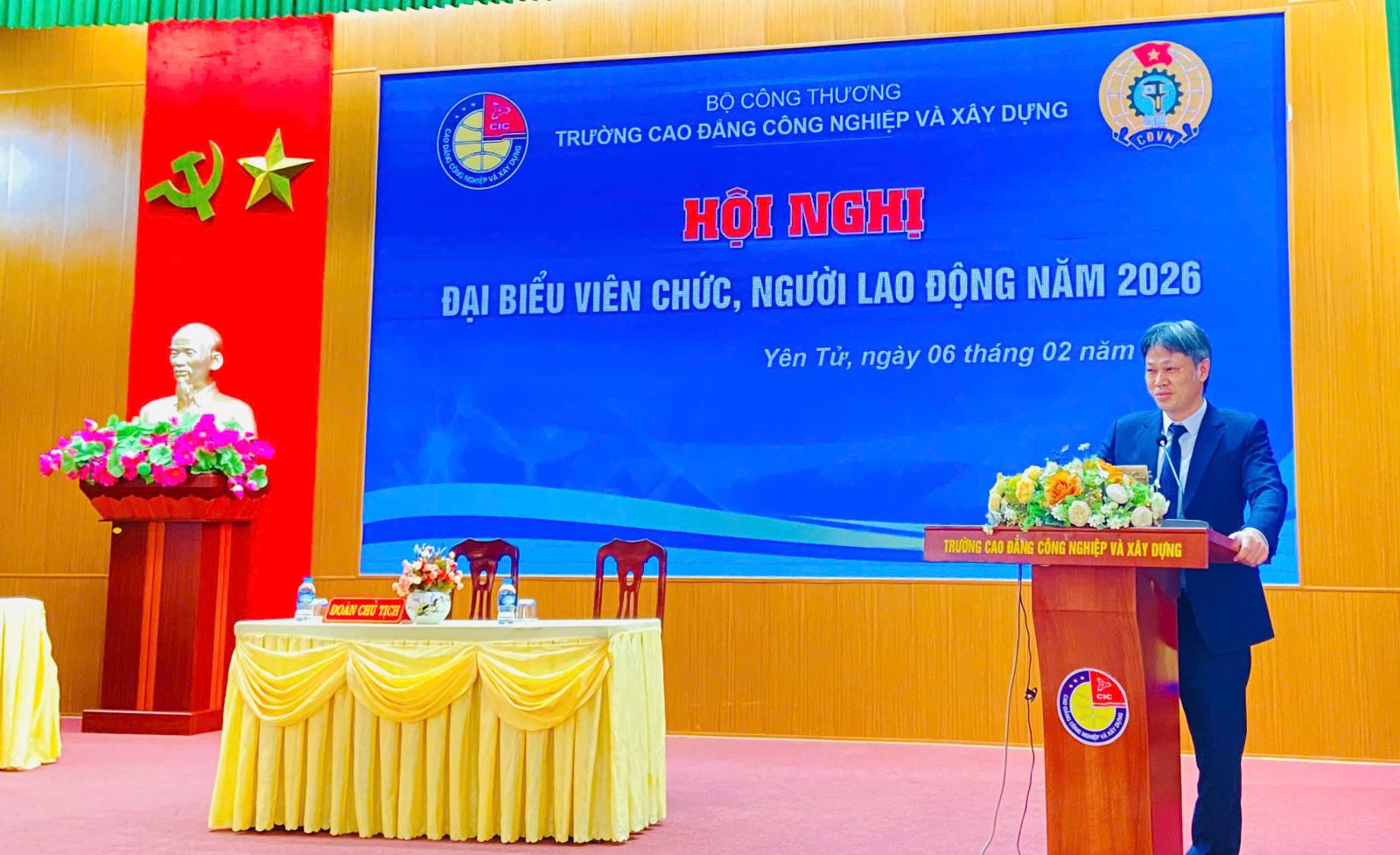 TRƯỜNG CAO ĐẲNG CÔNG NGHIỆP VÀ XÂY DỰNG TỔ CHỨC HỘI NGHỊ ĐẠI BIỂU VIÊN CHỨC, NGƯỜI LAO ĐỘNG NĂM 2026 