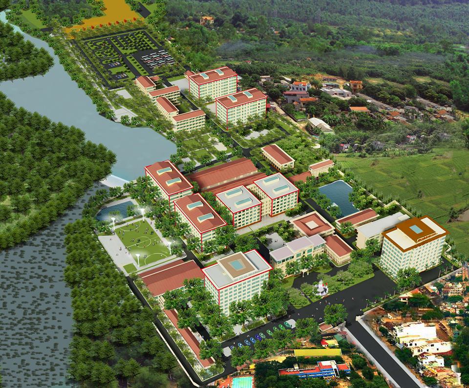 Phối cảnh trường cao đẳng công nghiệp và xây dựng