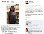 Bức ảnh “Con tìm Mẹ” trên Facebook gây xúc động 